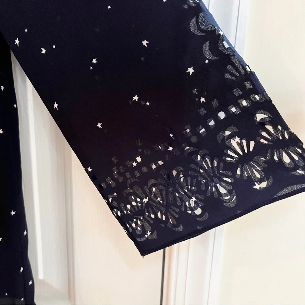 Anthro Maeve Teni to the Stars Laser Cut Blouse. 2 - Picture 5 of 10